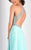 Clarisse - 3068 Radiating Stripe Illusion Gown in Blue and Green