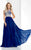 Clarisse - 3068 Radiating Stripe Illusion Gown in Blue