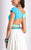 Clarisse - 3070 Two-Piece Colorblock Evening Gown in White and Multi-Color
