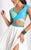 Clarisse - 3070 Two-Piece Colorblock Evening Gown in White and Multi-Color