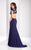 Clarisse - 3089 Sheer Cutout Evening Gown in Blue