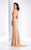 Clarisse - 3090 Crystal Embellished Sheath Gown in Neutral