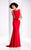 Clarisse - 3095 Plunging Open Back Gown in Red