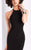 Clarisse - 3106 Keyhole Cutout Halter Gown in Black
