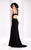 Clarisse - 3106 Keyhole Cutout Halter Gown in Black