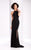 Clarisse - 3106 Keyhole Cutout Halter Gown in Black