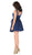 Poly USA - 7500 Beaded Lace Illusion Scoop A-line Dress