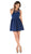 Poly USA - 7500 Beaded Lace Illusion Scoop A-line Dress