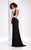 Clarisse - 3109 Two Piece Bejeweled Dress in Black