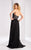 Clarisse - 3114 Sheer Lace Jumpsuit with Cape in Black and Neutral