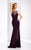 Clarisse - 3115 Crystal Embellished Gown with Slit in Purple