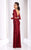 Clarisse - 3128 Two Piece Bateau Sheath Dress in Red