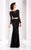 Clarisse - 3128 Two Piece Bateau Sheath Dress in Black