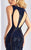 Clarisse - 3136 Sequined Fitted Bateau Cut Outs Gown in Blue