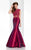 Clarisse - 3148 Scalloped Lace Two-piece Gown in Red