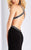 Clarisse - 3177 Jeweled Halter Cutout Evening Gown in Black and Multi-Color
