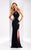 Clarisse - 3178 Sheer Embellished Halter-Style Evening Gown in Black and Multi-Color
