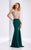 Clarisse - 3184 Crystal Crusted Halter Gown in Green