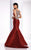 Clarisse - 3187 Embellished Jewel Mermaid Dress in Red