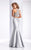 Clarisse - 3190 Two Piece Halter Mermaid Dress in Silver