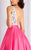 Clarisse - 3197 Embroidered Floral Plunging V Neck Gown in Pink and Multi-Color
