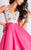 Clarisse - 3197 Embroidered Floral Plunging V Neck Gown in Pink and Multi-Color