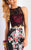 Clarisse - 3209 Two Piece Lace Floral Mermaid Gown in Black and Printed