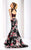 Clarisse - 3209 Two Piece Lace Floral Mermaid Gown in Black and Printed