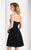 Clarisse - 3213 Beaded Semi-Sweetheart A-line Dress in Black