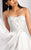 Clarisse - 3214 Strapless Sweetheart A-line Lace Dress in White
