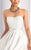 Clarisse - 3215 Strapless Chiffon A-line Dress in White