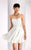 Clarisse - 3215 Strapless Chiffon A-line Dress in White