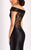 Clarisse - 4820 Off-Shoulder Mikado Mermaid Gown in Black