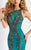 Clarisse - 4831 Illusion Jewel Beaded Gown in Blue and Green