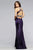 7507 Sequined Evening Dress with Side Cut-Outs