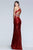 7507 Sequined Evening Dress with Side Cut-Outs