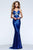 7507 Sequined Evening Dress with Side Cut-Outs