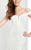 Clarisse - 4839 Off Shoulder Lace Mermaid Gown in White