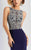 Clarisse - 4842 Shimmering Encrusted Evening Gown in Blue and Silver