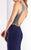 Clarisse - 4842 Shimmering Encrusted Evening Gown in Blue and Silver