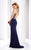 Clarisse - 4842 Shimmering Encrusted Evening Gown in Blue and Silver