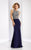 Clarisse - 4842 Shimmering Encrusted Evening Gown in Blue and Silver