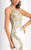 Clarisse - 4853 Gilded Glittering Illusion Evening Gown in White and Gold