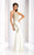 Clarisse - 4853 Gilded Glittering Illusion Evening Gown in White and Gold