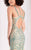 Clarisse - 4856 Beaded Ruffled Mermaid Gown in Green and Neutral