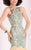 Clarisse - 4856 Beaded Ruffled Mermaid Gown in Green and Neutral