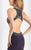 Clarisse - 4858 Halter Shimmering Stones Evening Gown in Gray