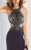 Clarisse - 4858 Halter Shimmering Stones Evening Gown in Gray