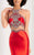 Clarisse - 4861 Sparkling Sheer Halter Mermaid Gown in Red