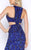 Cassandra Stone - 1069A High Neck Gown Style in Blue
